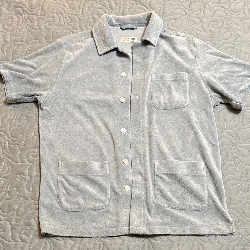 Line of Trade Men's Cabana Terry Cloth Shirt, Medium